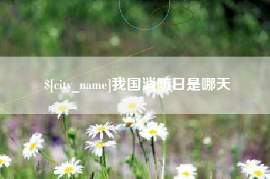 平阳我国消防日是哪天