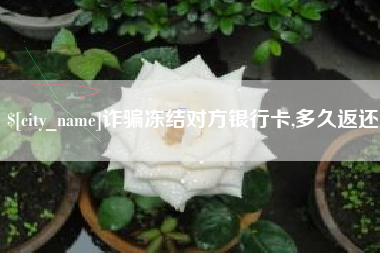 平阳诈骗冻结对方银行卡,多久返还