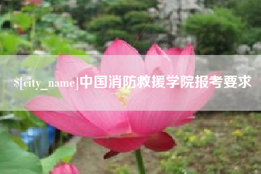 平阳中国消防救援学院报考要求