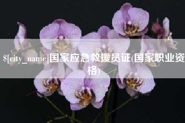 平阳国家应急救援员证(国家职业资格)