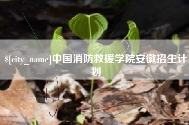 平阳中国消防救援学院安徽招生计划