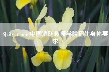 平阳中国消防救援学院招生身体要求