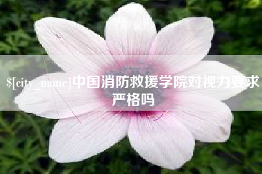 平阳中国消防救援学院对视力要求严格吗