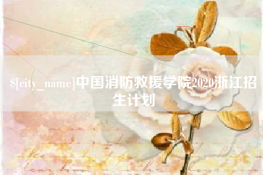 平阳中国消防救援学院2020浙江招生计划