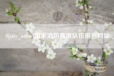 平阳国家消防救援队伍报名网址