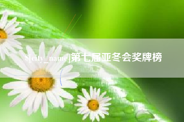 平阳第七届亚冬会奖牌榜