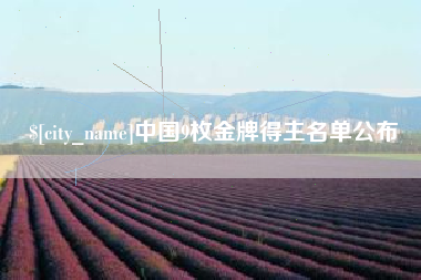 平阳中国9枚金牌得主名单公布