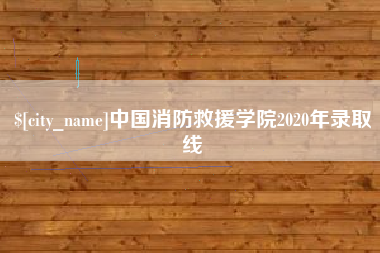 平阳中国消防救援学院2020年录取线