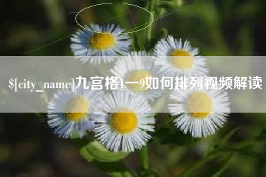 平阳九宫格1一9如何排列视频解读