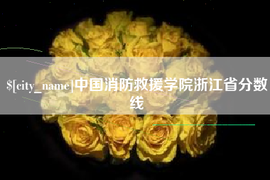 平阳中国消防救援学院浙江省分数线