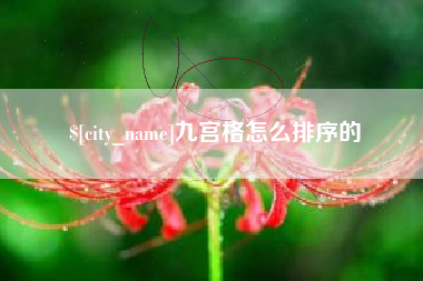平阳九宫格怎么排序的