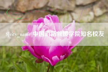 平阳中国消防救援学院知名校友