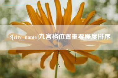平阳九宫格位置重要程度排序