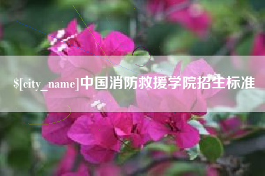 平阳中国消防救援学院招生标准