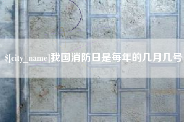 平阳我国消防日是每年的几月几号