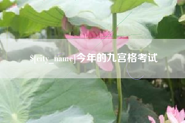 平阳今年的九宫格考试