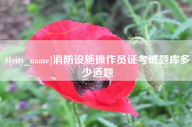平阳消防设施操作员证考试题库多少道题