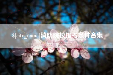 平阳消防院校报考条件合集
